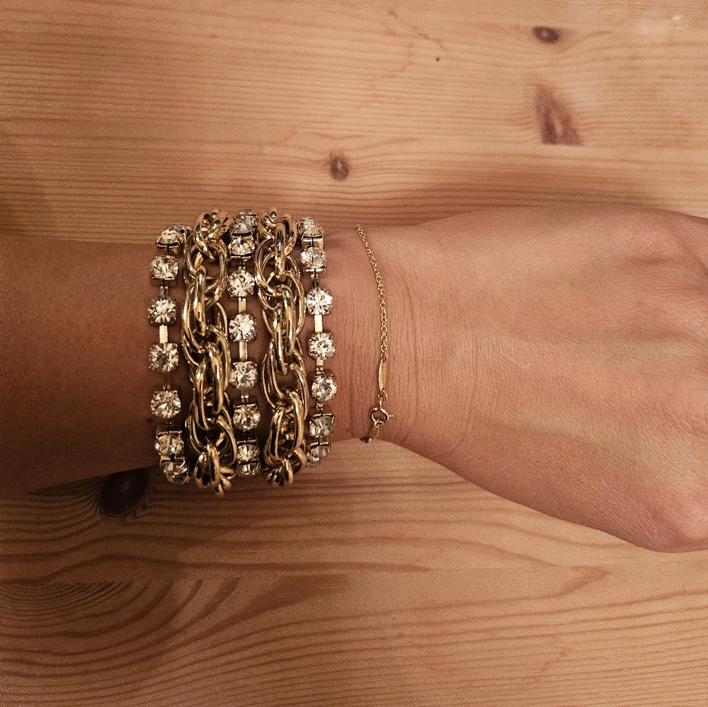 Chain and Crystal Bracelet